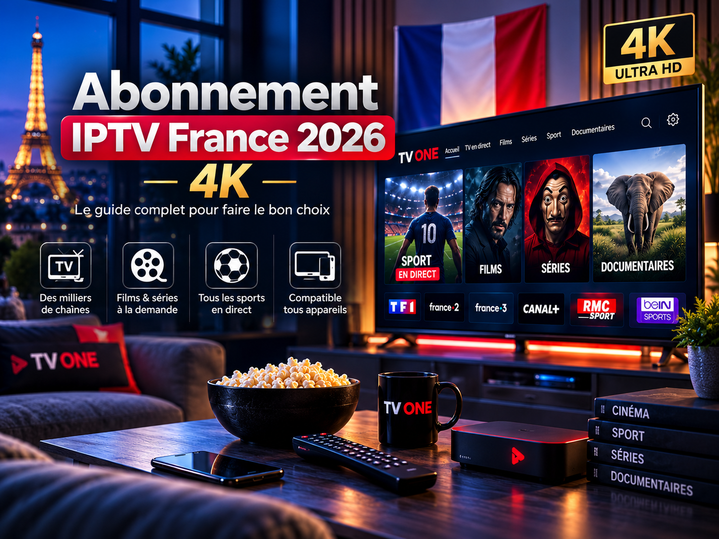 Abonnement IPTV 4K en France en 2026 : guide pour choisir sans erreur